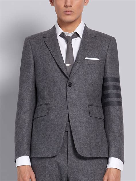 Classic Jacket Gray Cashmere Flannel .